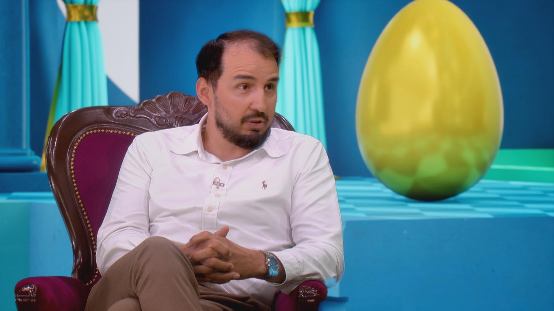 Peter Merc on the Flip the Coin set at RTV Slovenija.